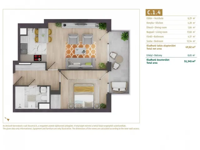 Eladó lakás Budapest VII. kerület, Külső-Erzsébetváros, Városligeti fasor 25-27 47 nm