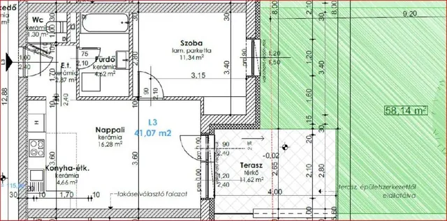 Eladó lakás Győr, Szabadhegy 46 nm