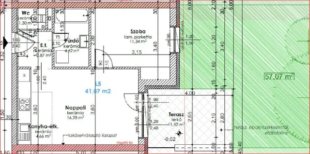 Eladó lakás Győr, Szabadhegy 46 nm