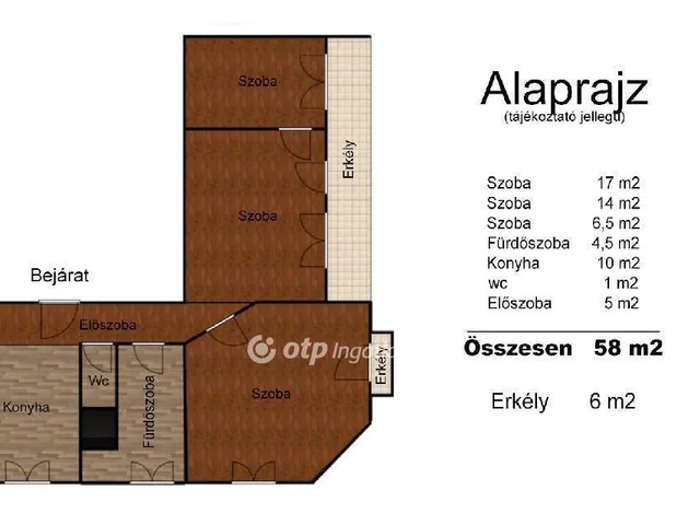 Eladó lakás Csorna 58 nm