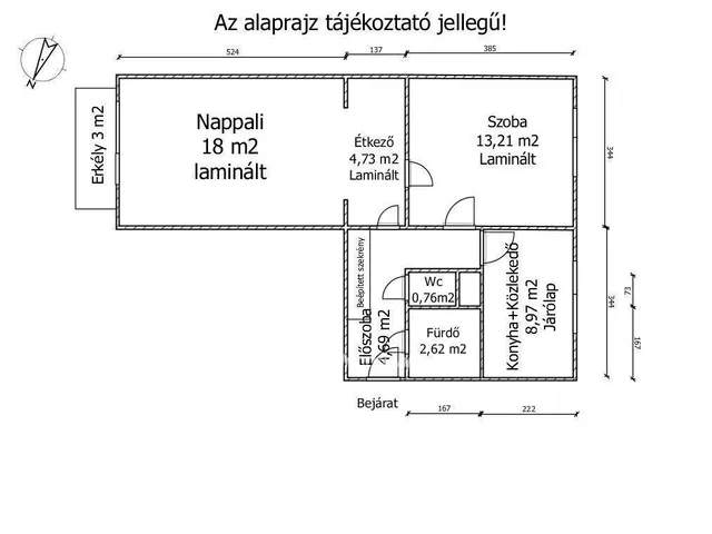 Eladó lakás Győr 55 nm