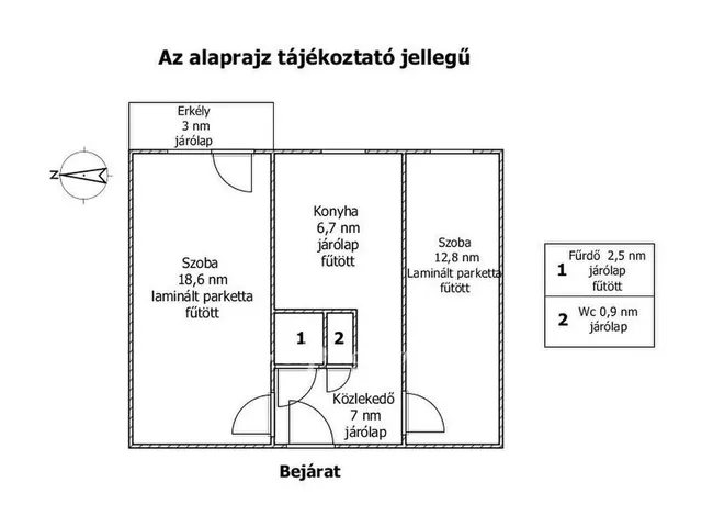 Eladó lakás Győr, Szabadhegy 50 nm