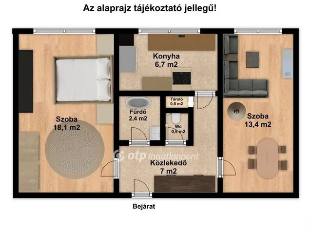 Eladó lakás Győr 49 nm