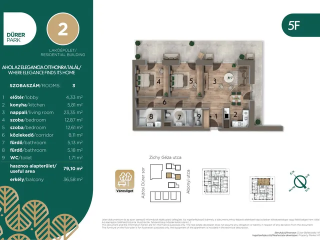 Eladó lakás Budapest XIV. kerület, Istvánmező 79 nm