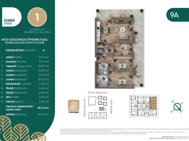 Eladó lakás Budapest XIV. kerület, Istvánmező 107 nm