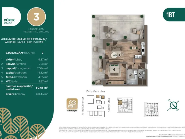Eladó lakás Budapest XIV. kerület, Istvánmező 51 nm