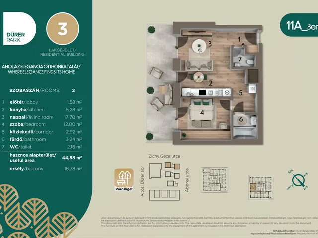 Eladó lakás Budapest XIV. kerület 45 nm