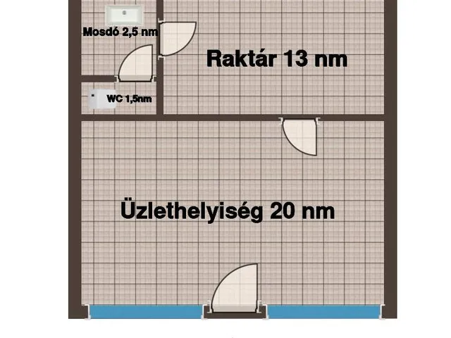 Kiadó kereskedelmi és ipari ingatlan Nyíregyháza 36 nm