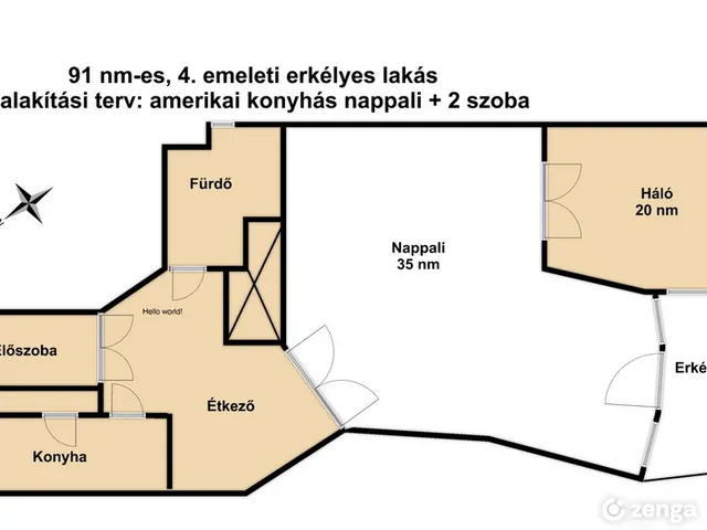 Eladó lakás Budapest VIII. kerület, Népszínháznegyed 91 nm
