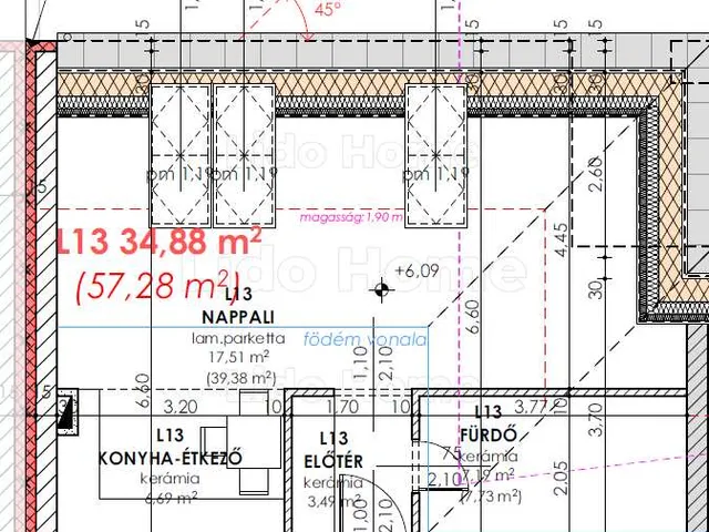 Eladó lakás Győr, Sziget 57 nm