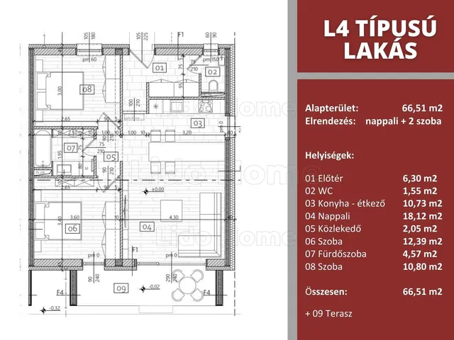 Eladó lakás Bábolna 67 nm