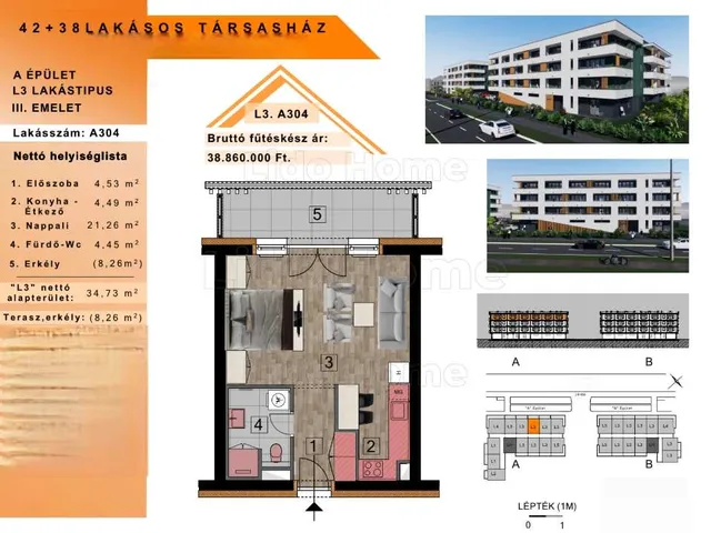 Eladó lakás Győr, Szabadhegy 35 nm