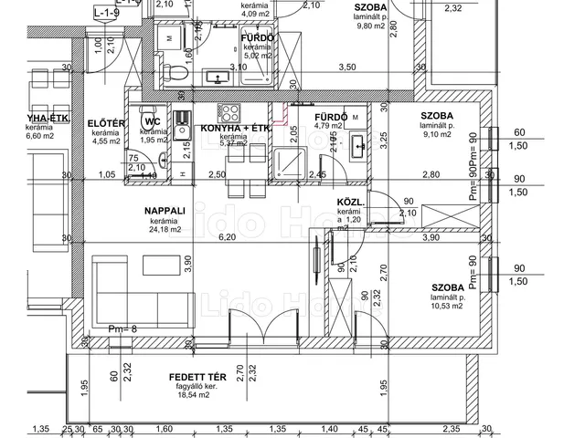 Eladó lakás Győr, Szitásdomb 62 nm