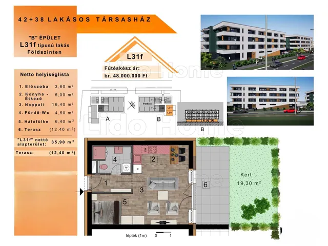 Eladó lakás Győr, Szabadhegy 36 nm