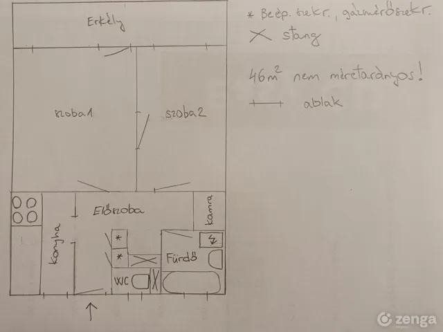 Eladó lakás Zalaegerszeg, Belváros 46 nm