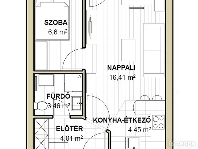 Kiadó lakás Székesfehérvár, Belváros 35 nm