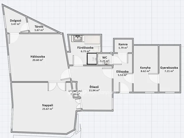 Eladó lakás Budapest VIII. kerület 89 nm