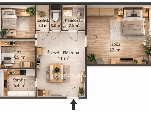 Eladó lakás Budapest III. kerület 57 nm