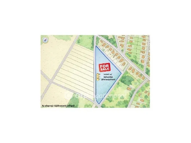 Eladó telek Budajenő 14847 nm