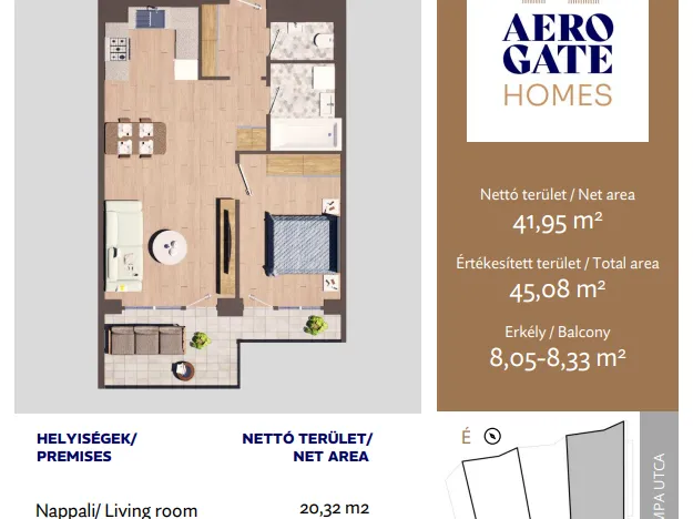 Eladó lakás Budapest XIX. kerület 45 nm