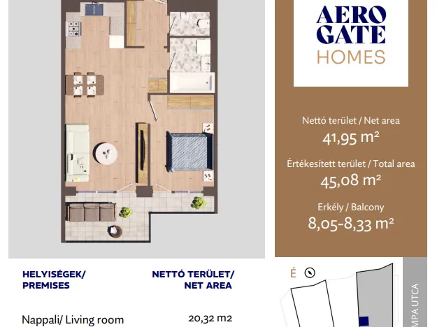 Eladó lakás Budapest XIX. kerület 45 nm