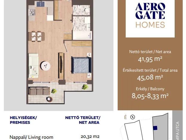 Eladó lakás Budapest XIX. kerület 45 nm