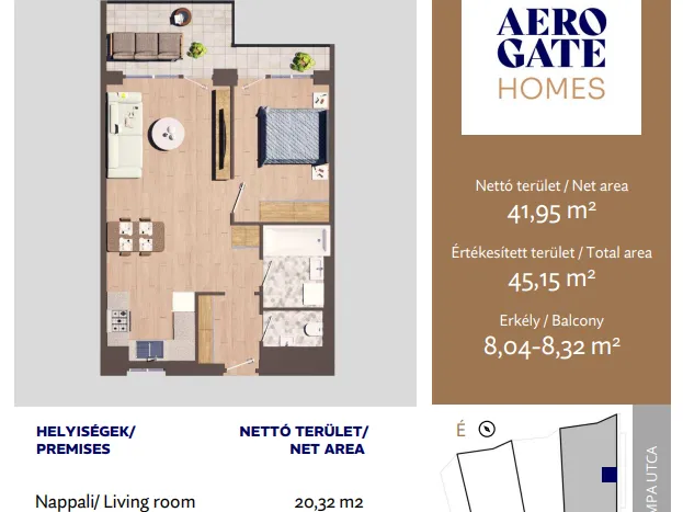 Eladó lakás Budapest XIX. kerület 45 nm