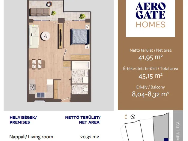 Eladó lakás Budapest XIX. kerület 45 nm