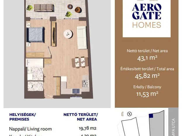 Eladó lakás Budapest XIX. kerület, Kispest 46 nm