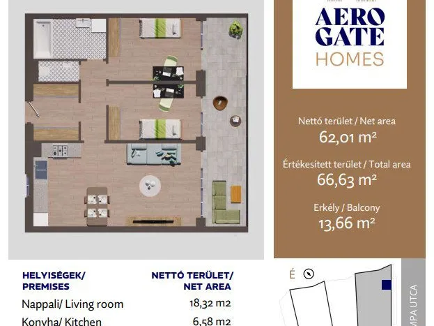 Eladó lakás Budapest XIX. kerület, Kispest 67 nm