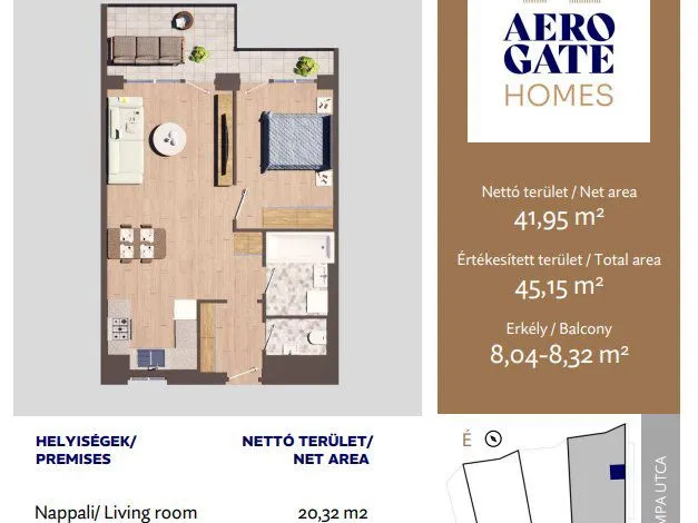 Eladó lakás Budapest XIX. kerület, Kispest 45 nm