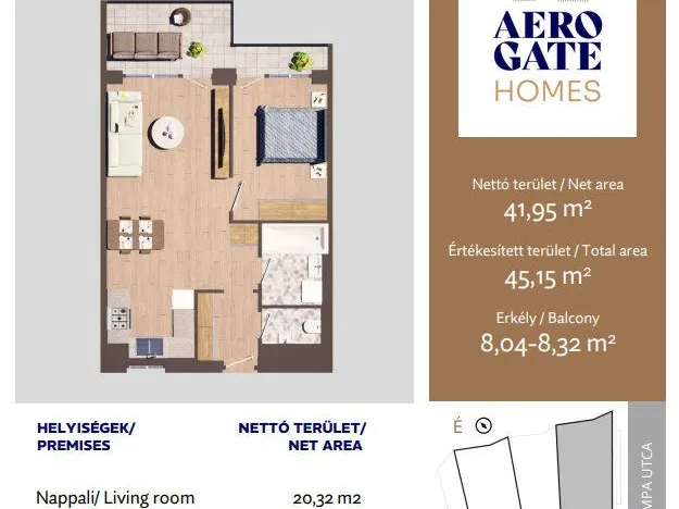 Eladó lakás Budapest XIX. kerület, Kispest 45 nm