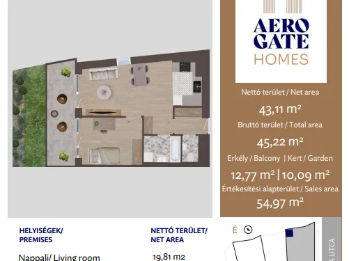 Eladó lakás Budapest XIX. kerület 43 nm