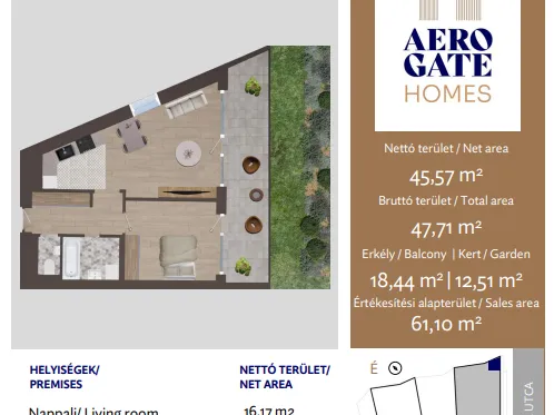 Eladó lakás Budapest XIX. kerület 46 nm