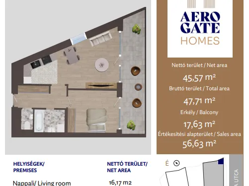 Eladó lakás Budapest XIX. kerület 46 nm