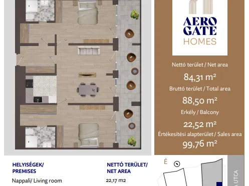 Eladó lakás Budapest XIX. kerület 84 nm