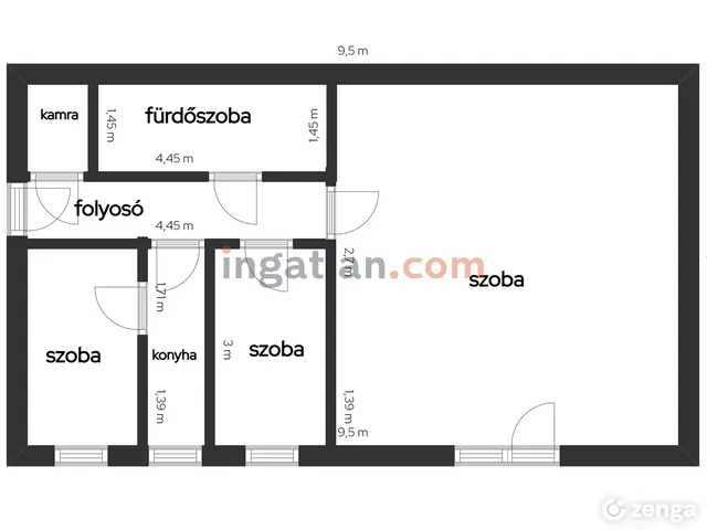 Eladó lakás Miskolc, Bulgárföld 51 nm
