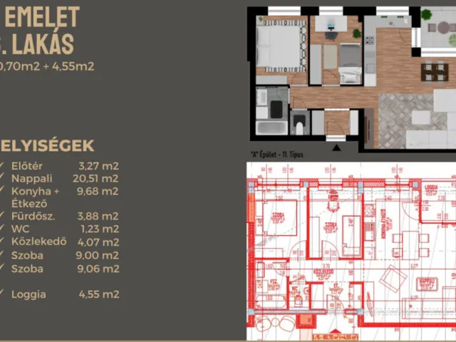 Eladó lakás Budapest IV. kerület, Székesdűlő 61 nm