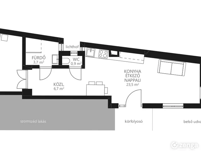 Eladó lakás Budapest XI. kerület, Lágymányos 61 nm
