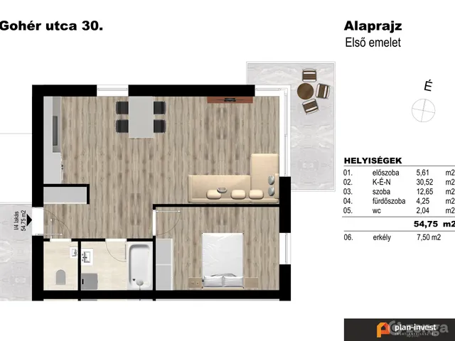 Eladó lakás Debrecen, Hatvan utcai kert, Gohér utca 30 55 nm