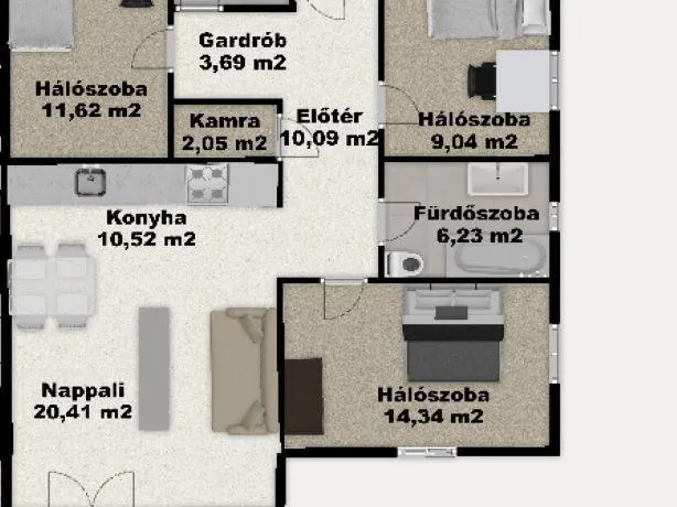 Eladó lakás Kiskunlacháza 90 nm