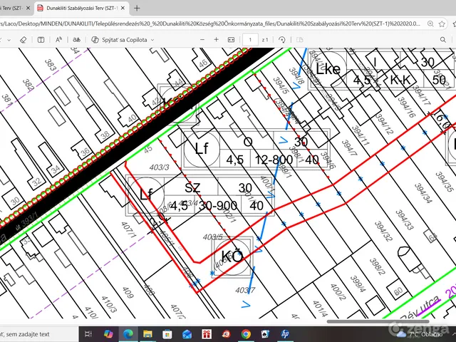 Eladó telek Dunakiliti 900 nm