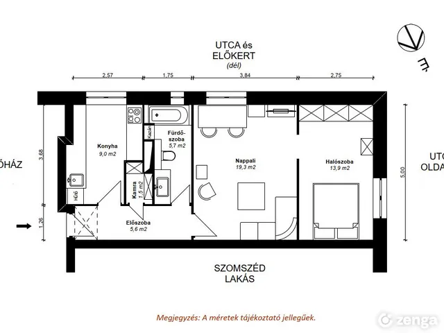 Kiadó lakás Budapest XI. kerület, Albertfalva, Kisköre utca 2. 55 nm