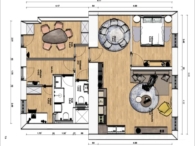 Eladó lakás Budapest VI. kerület, Nagykörúton belüli terület 64 nm