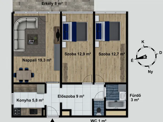 Eladó lakás Budapest XVII. kerület, Rákoskeresztúr, pesti út 164 67 nm