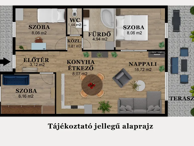 Eladó lakás Gyömrő, Liget lakópark, kassai utca 25 60 nm