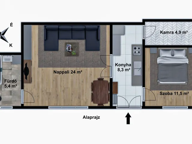 Eladó lakás Budapest XVII. kerület, Rákoshegy, szabadság utca 55 nm