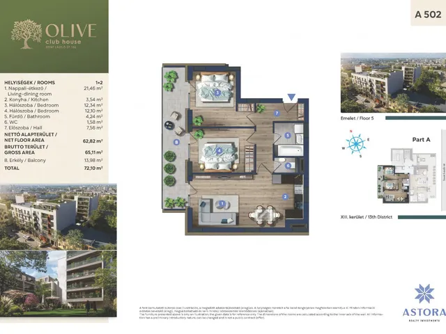 Eladó lakás Budapest XIII. kerület, Angyalföld 65 nm