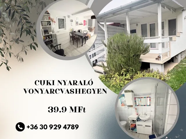 Eladó üdülő és hétvégi ház Vonyarcvashegy 45 nm