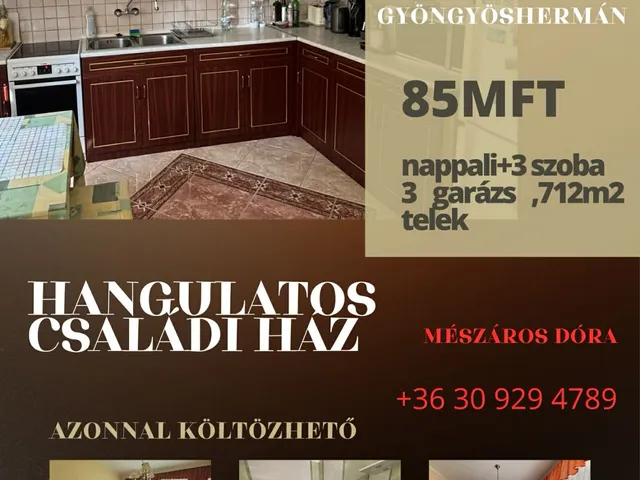 Eladó ház Szombathely, Gyöngyöshermán 160 nm